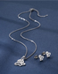 Fashion Silver Color Stainless Steel Butterfly Necklace And Earring Set