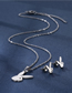 Fashion Silver Color Stainless Steel Rabbit Necklace And Earrings Set