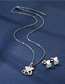 Fashion Silver Color Stainless Steel Bear Necklace And Earring Set