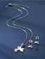 Fashion Silver Color Stainless Steel Angel Necklace And Earring Set
