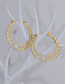 Fashion Gold Color Titanium Steel Hollow Track Point Drill Ear Ring