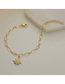 Fashion Gold Color Titanium Steel Starfish Bracelet