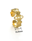 Fashion Gold Color Titanium Steel Four-leaf Flower Open Ring