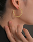 Fashion Gold Color Titanium Steel Petal Earrings