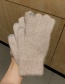 Fashion Black/touch Screen Rabbit Fur Plus Velvet Finger Gloves