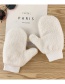 Fashion White Polar Fleece Plus Fleece Full Finger Gloves