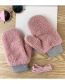 Fashion Korean Fan Polar Fleece Plus Fleece Full Finger Gloves