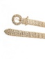 Fashion D-type Mouth-gold Alloy Full Diamond D-buckle Belt