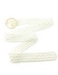 Fashion White Geometric Pearl Woven Round Buckle Wide-sided Belt