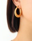 Fashion Gold Color Titanium Steel Gold-plated U-shaped Wheat Earrings
