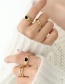 Fashion Steel Color Titanium Steel Gold Plated Hollow Opening Lightning Ring