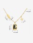 Fashion Gold Color Stainless Steel Xingyue Square Brand Letter Necklace