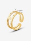 Fashion Gold Color Titanium Steel Gold-plated Hollow C-shaped Ring