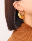 Fashion Gold Color Titanium Steel Gold-plated Geometric U-shaped Earrings