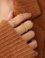 Fashion Gold Color Titanium Steel Gold Plated Coarse Twist Ring