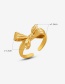 Fashion Steel Color Titanium Steel Three-dimensional Bow Ring