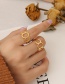 Fashion Steel Color Geometric Oval Hollow Ring