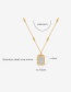 Fashion Gold Color Geometric Rose Tag Necklace