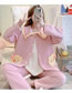 Fashion Blue Bunny Air Cotton Cartoon Print Maternity Pajamas Set