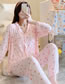 Fashion White Modal Geometric Print Maternity Pajama Set