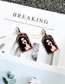 Fashion Red Acrylic Geometric Embossed Face Earrings