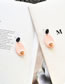 Fashion Pink Oval Acrylic Geometric Three-dimensional Cartoon Earrings