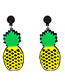 Fashion Pineapple Acrylic Geometric Pineapple Cake Eye Stud Earrings
