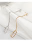 Fashion Gold Color Alloy Inlaid Zirconium Integrated Chain Earrings