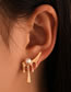 Fashion Gold Color Alloy Irregular Lava Pearl Stud Earrings