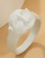 Fashion White Alloy Abstract Face Ring