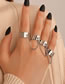 Fashion White Alloy Chain One-piece Combination Ring Set