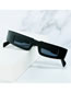 Fashion Black Frame Gray Piece Square Frame Sunglasses