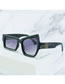 Fashion White Frame All Gray Film Pc Asymmetric Frame Sunglasses