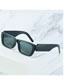 Fashion Fuchsia Frame Gray Piece Square-frame Wide-leg Sunglasses