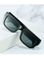 Fashion Black Frame Double Gray Piece Blue Legs Square-frame Wide-leg Sunglasses