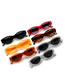 Fashion Leopard Frame Double Tea Slices Pc Cat Eye Sunglasses