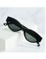 Fashion Black Frame All Gray Film Pc Cat Eye Sunglasses
