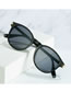 Fashion Black Frame Gray Piece Pc Round Frame Sunglasses