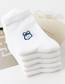 Fashion One-handed Bear Cotton Flower Bunny Cat And Bear Embroidered Tube Socks