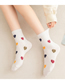 Fashion White Love Print Tube Socks