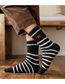 Fashion Navy Coral Fleece Embroidery Five-pointed Star Tube Socks