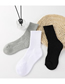 Fashion Grey Cotton Knitted Tube Socks