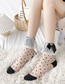 Fashion Vertical Stripes White Lace Lace Card Silk Bow Crystal Thin Socks
