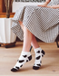 Fashion Plaque Cow Pattern Low-cut Boat Socks