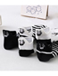 Fashion White Socks Zebra Cotton Geometric Embroidered Boat Socks