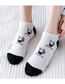 Fashion Letter Cotton Geometric Embroidered Boat Socks