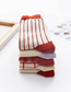 Fashion Red Grid Cotton Geometric Print Socks