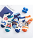 Fashion Luokou Tibetan Blue Bear Cotton Geometric Print Socks