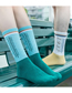 Fashion Socks White And Yellow Cotton Numeric Embroidered Socks