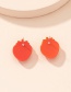 Fashion Strawberry Resin Cartoon Strawberry Stud Earrings